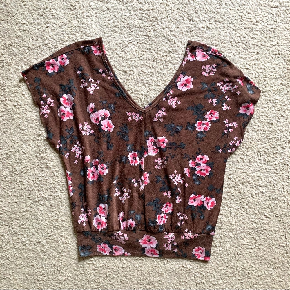 Floral V-Neck Shirt
